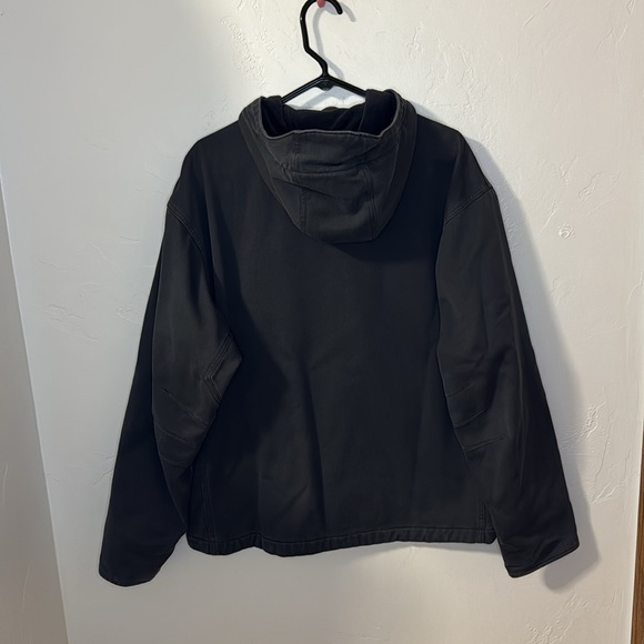 Columbia men’s fleece lined charcoal canvas jacket L - Picture 2 of 14